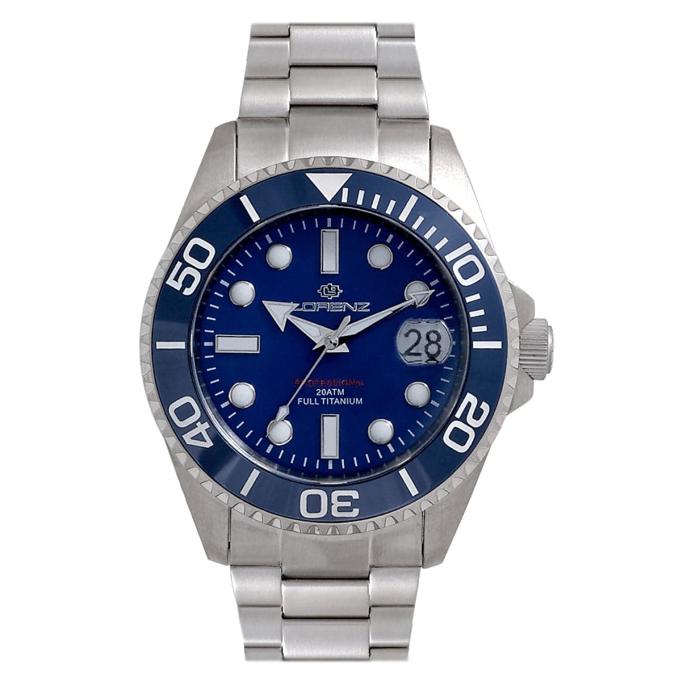 Orologio LORENZ uomo Full Titanium automatico blu