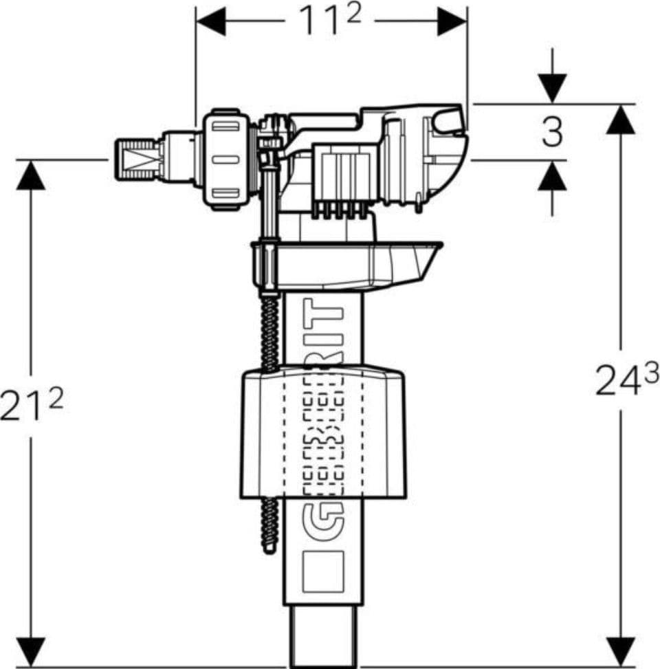 Rubinetto a Galleggiante Tipo 380 3/8″ Geberit 240.784.00.1 in Serbatoi igienici Masterbrico - Longobardi, commercioVirtuoso.it