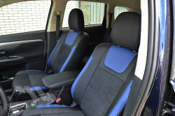 Coprisedili su misura per Mitsubishi Outlander 3 (2012-2015), Leather style in Set per interni Autooggetti.it - Roma, commercioVirtuoso.it