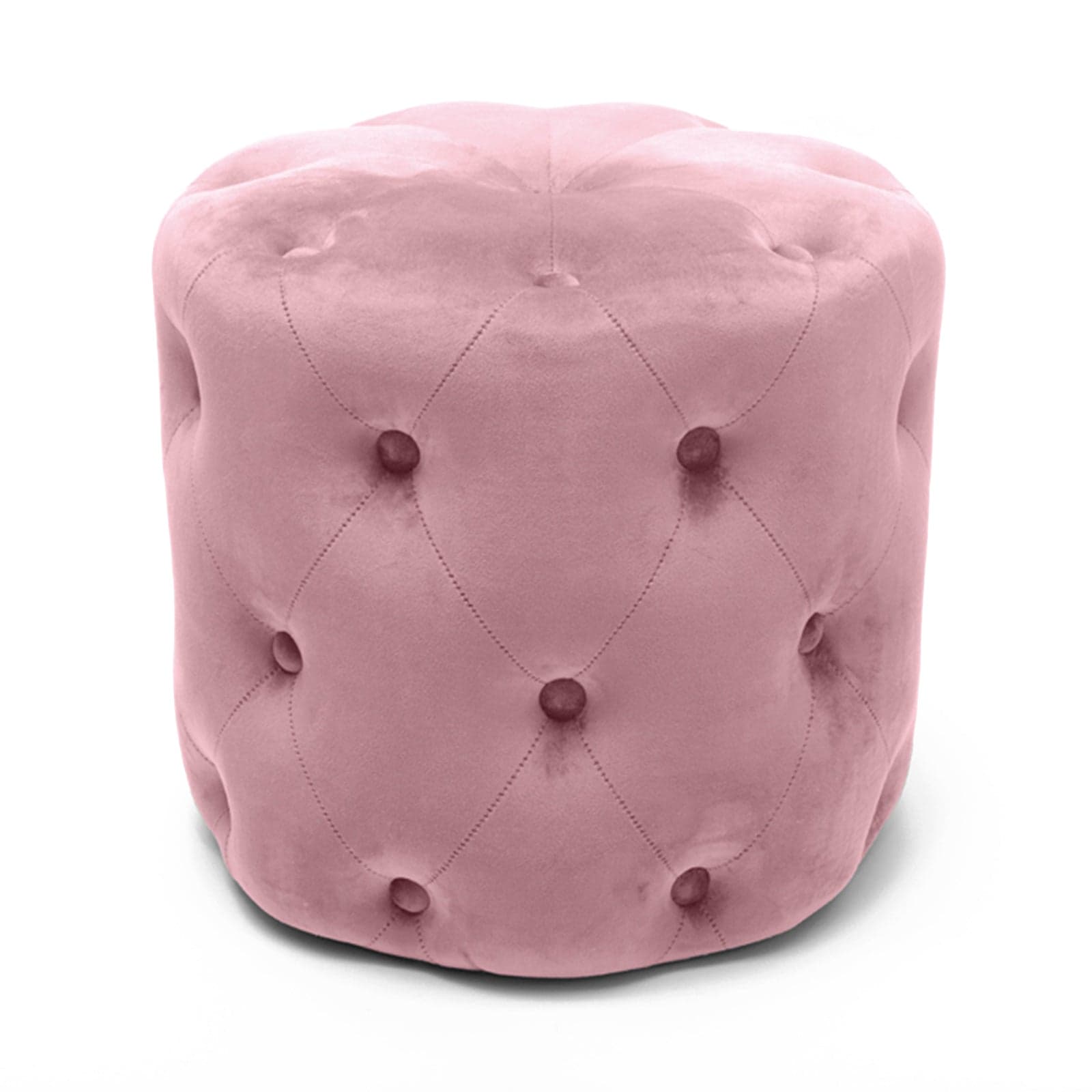Pouf imbottito tondo, seduta in velluto per arredamento moderno h 41 cm - 7