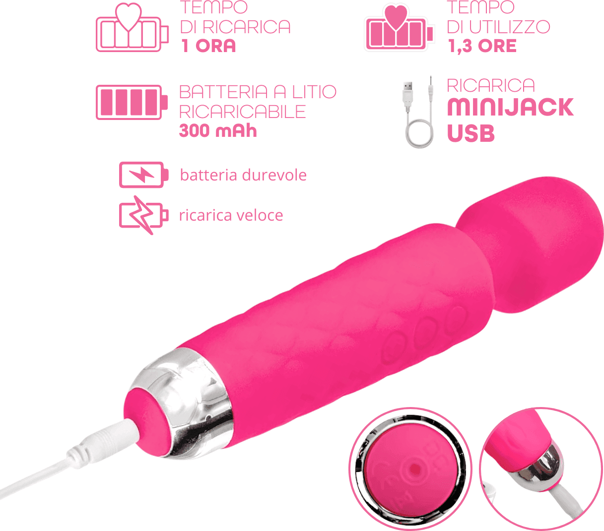 Wand Massager Massaggiatore Vibratore Ricaricabile in Silicone Sex Toy per Donna in Vibratori classici Do You Erotic - Napoli, commercioVirtuoso.it
