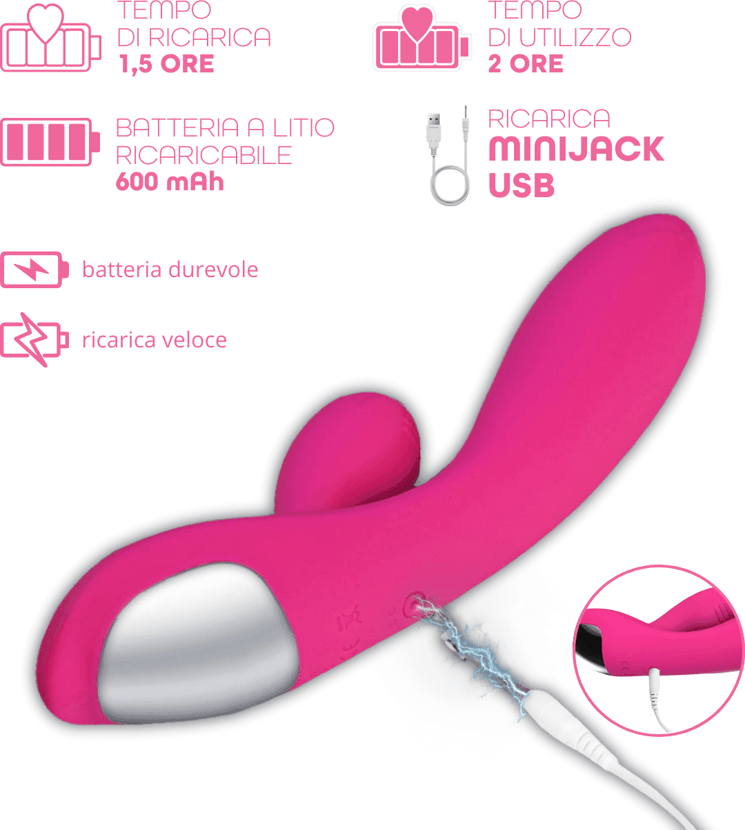Vibratore Rabbit con Doppia Stimolazione Punto G e Clitoride in Silicone Sex Toy in Vibratori Rabbit Do You Erotic - Napoli, commercioVirtuoso.it