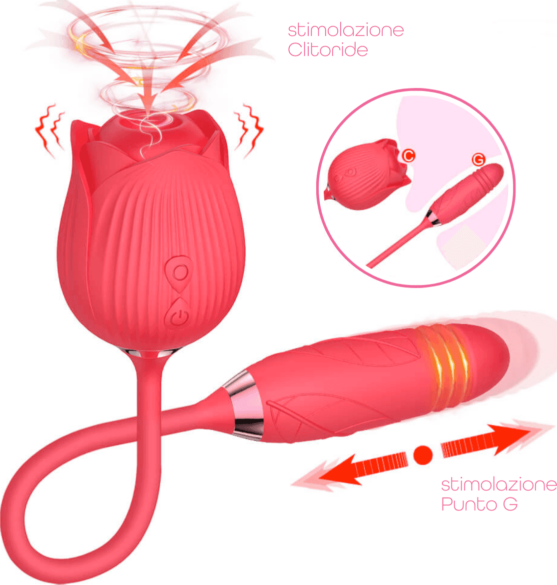 Vibratore Succhia Clitoride e Punto G doppia Stimolazione con Dildo Telescopico in Vibratori Rabbit Do You Erotic - Napoli, commercioVirtuoso.it
