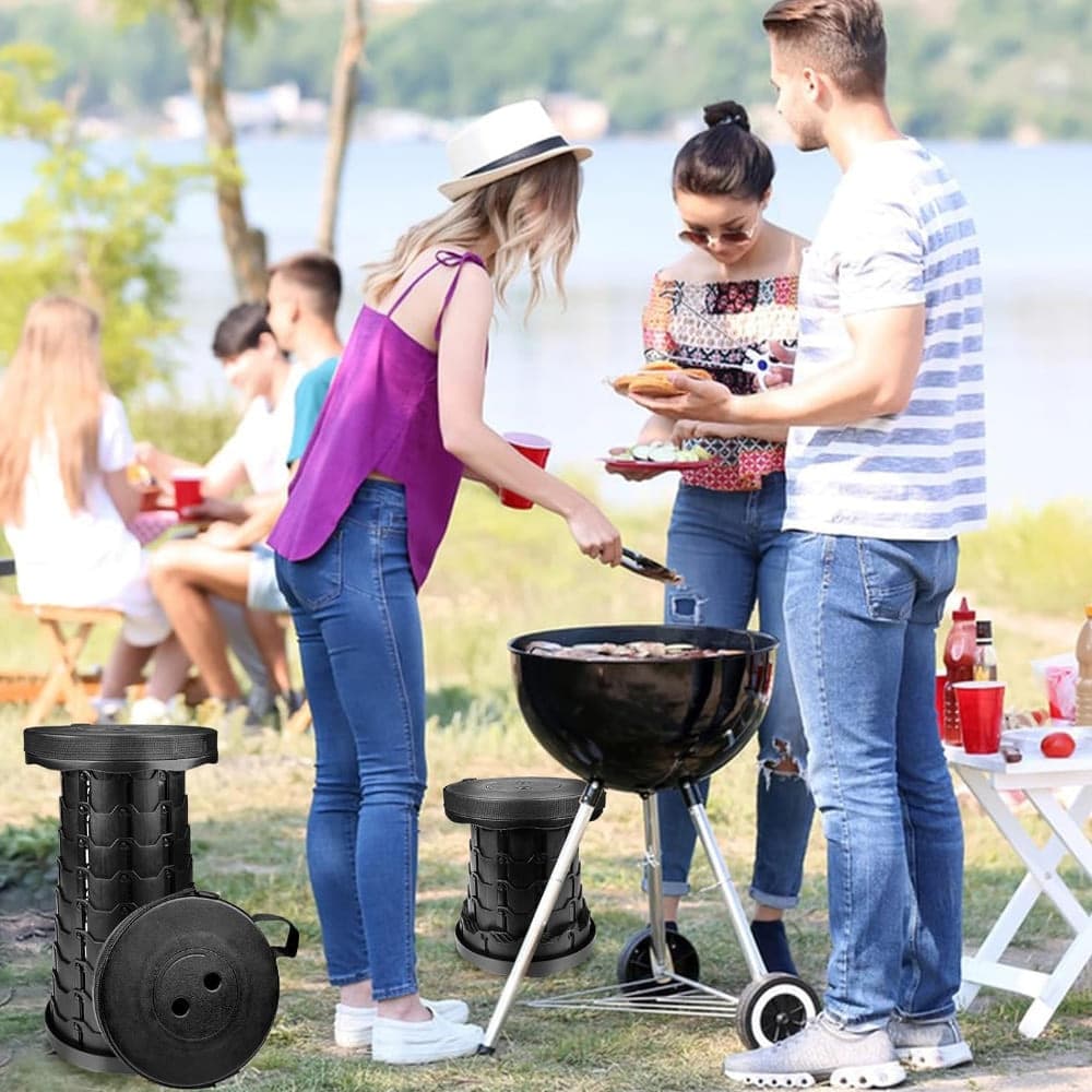 Sgabello Pieghevole Portatile Telescopico, Regolabile in Altezza, Leggero, per Interni ed Esterni in Sgabelli Masterbrico - Longobardi, commercioVirtuoso.it
