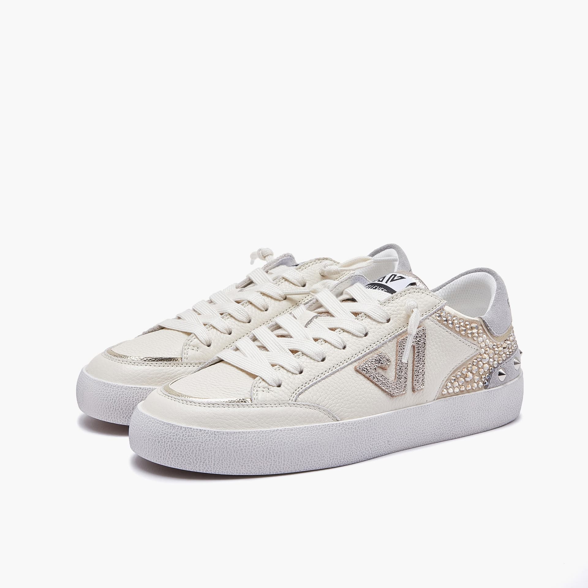 Emanuelle Vee sneakers donna Olivia in pelle ivory gold 500 23 in Sneaker casual Teresi Calzature - Marsala, commercioVirtuoso.it