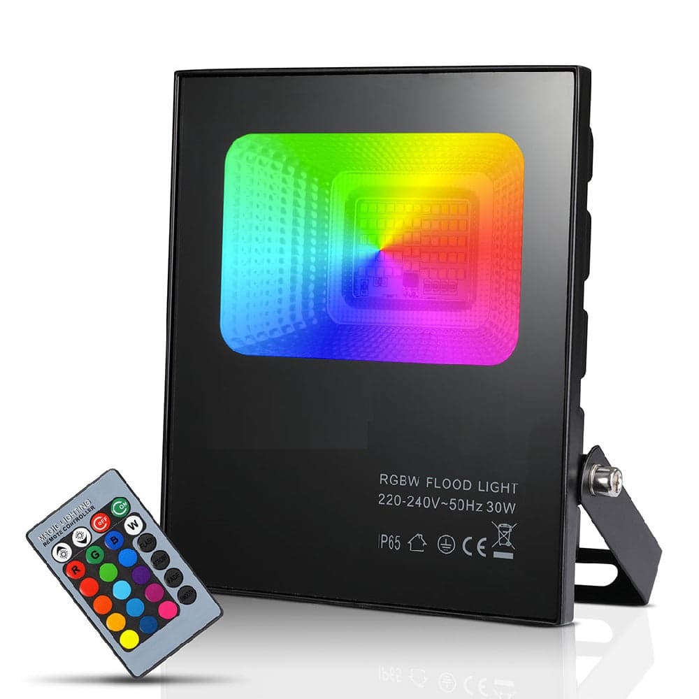 Faro LED RGB 30W Luce Regolabile Esterno IP65 con Telecomando e Effetti Speciali in Proiettori Danyx - Casoria, commercioVirtuoso.it