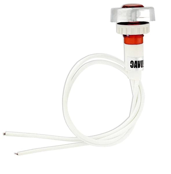 SPIA LUMINOSA ROSSA CON GHIERA CROOMATA DIAM 10 MM + FILI LV 220 in prodotto EuroStore07 - Alatri, commercioVirtuoso.it