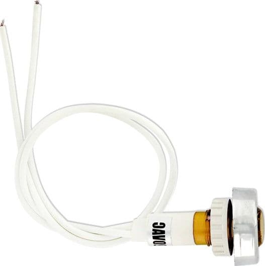 SPIA LUMINOSA GIALLA CON GHIERA CROOMATA DIAM 10 MM + FILI LV 220 in prodotto EuroStore07 - Alatri, commercioVirtuoso.it