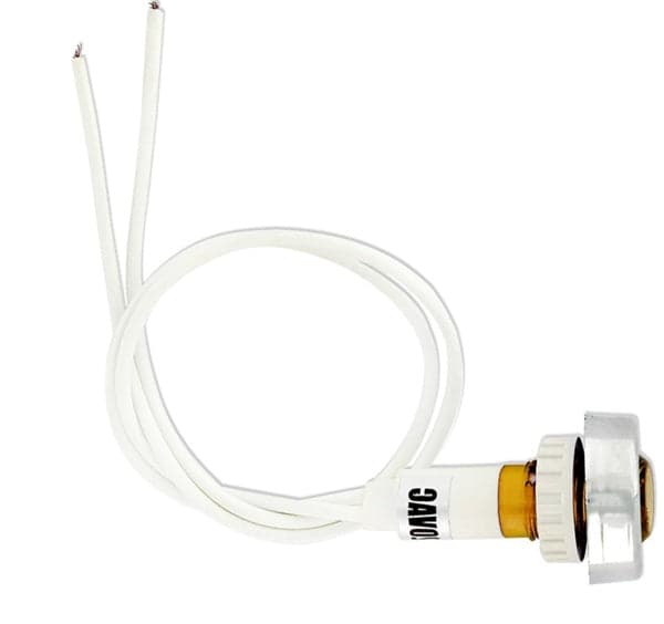 SPIA LUMINOSA GIALLA CON GHIERA CROOMATA DIAM 10 MM + FILI LV 220 in prodotto EuroStore07 - Alatri, commercioVirtuoso.it