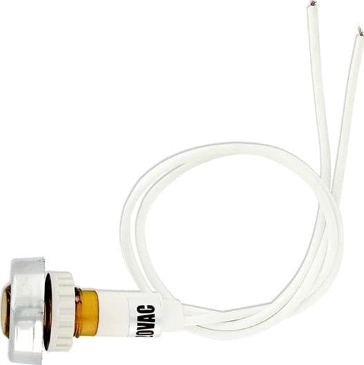 SPIA LUMINOSA GIALLA CON GHIERA CROOMATA DIAM 10 MM + FILI LV 220 in prodotto EuroStore07 - Alatri, commercioVirtuoso.it