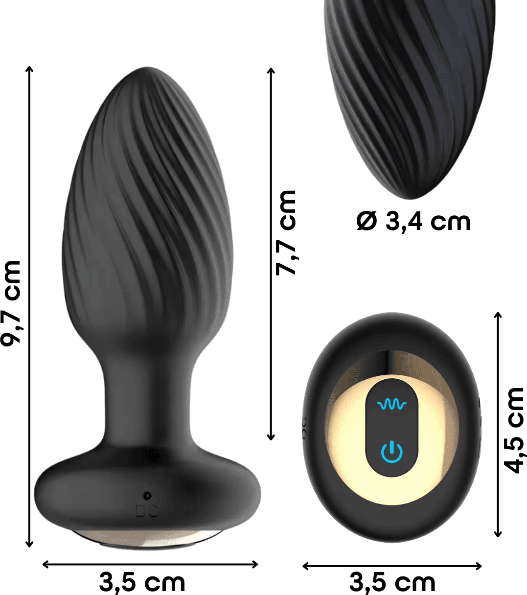 Plug Anale Vibrante e Rotante in Silicone con Telecomando Ricaricabile Sex Toy in Plug anali Do You Erotic - Napoli, commercioVirtuoso.it