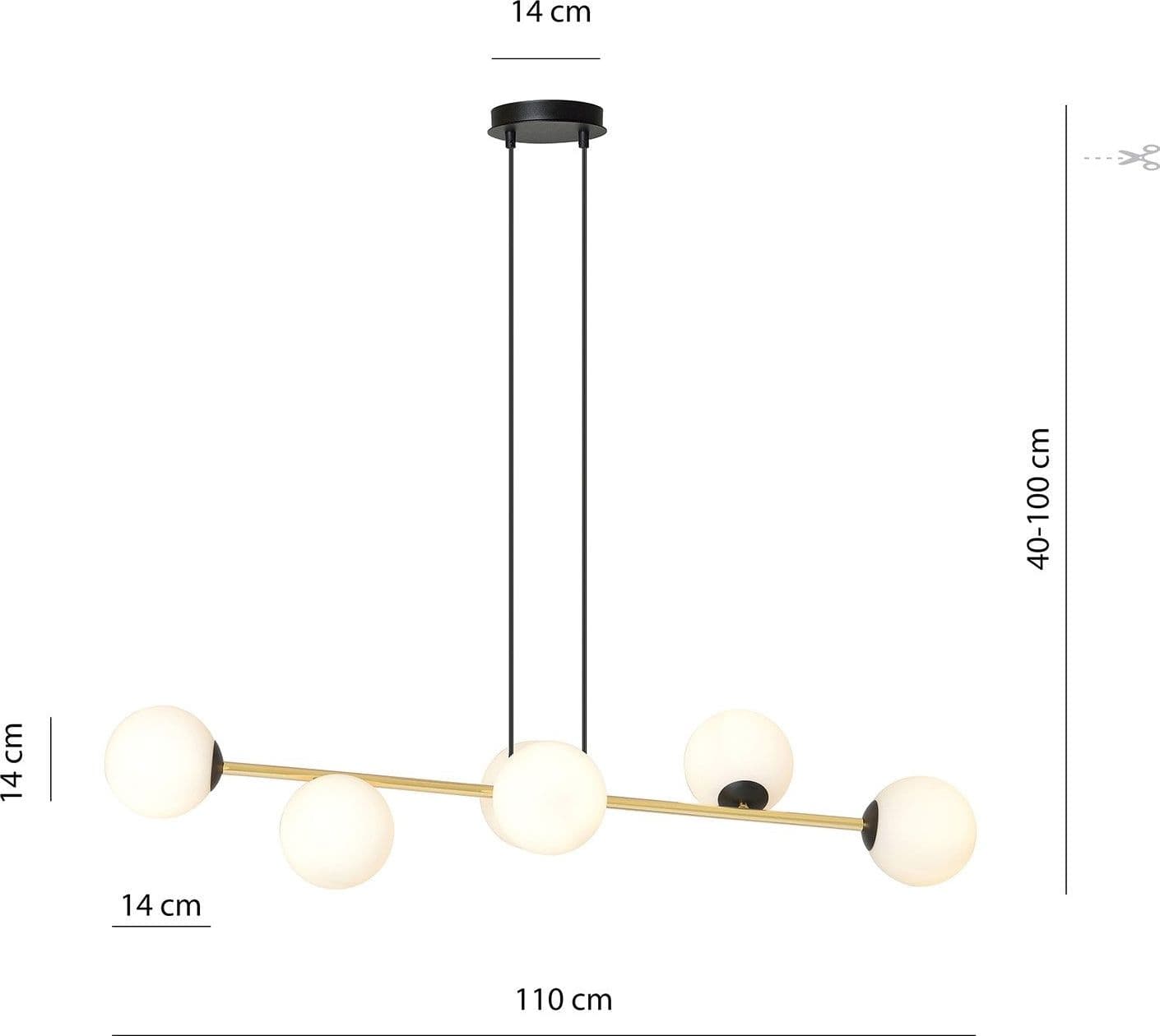 Sospensione Contemporanea Gravity 6 Luci In Acciaio Oro E Sfere In Vetro Bianco in Lampade a sospensione LuceArt - Montecorvino Pugliano, commercioVirtuoso.it