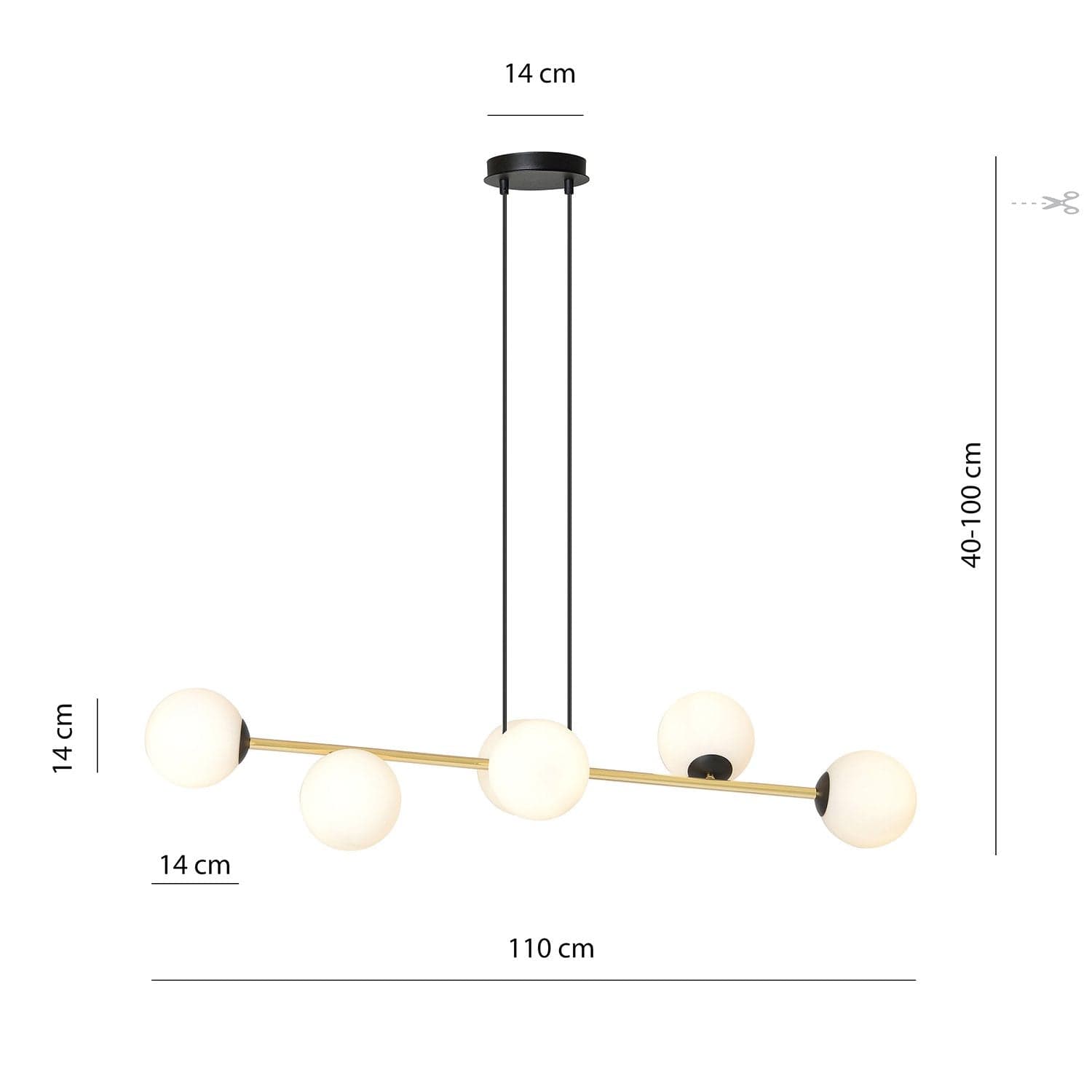 Sospensione Contemporanea Gravity 6 Luci In Acciaio Oro E Sfere In Vetro Bianco in Lampade a sospensione LuceArt - Montecorvino Pugliano, commercioVirtuoso.it