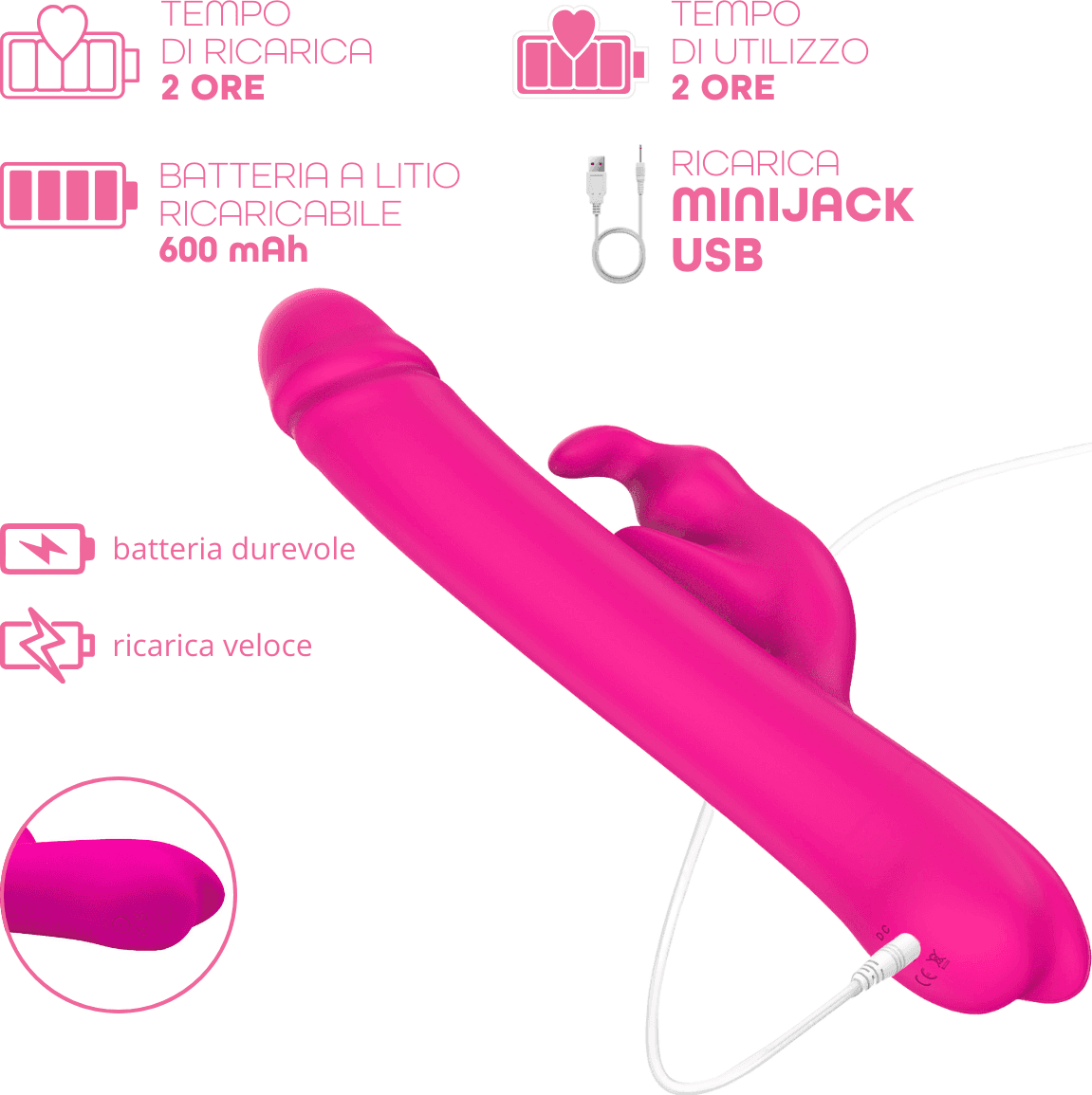 Vibratore Rabbit Rotante Stimolazione Clitoridea e Punto G in Silicone Sex Toy in Vibratori Rabbit Do You Erotic - Napoli, commercioVirtuoso.it