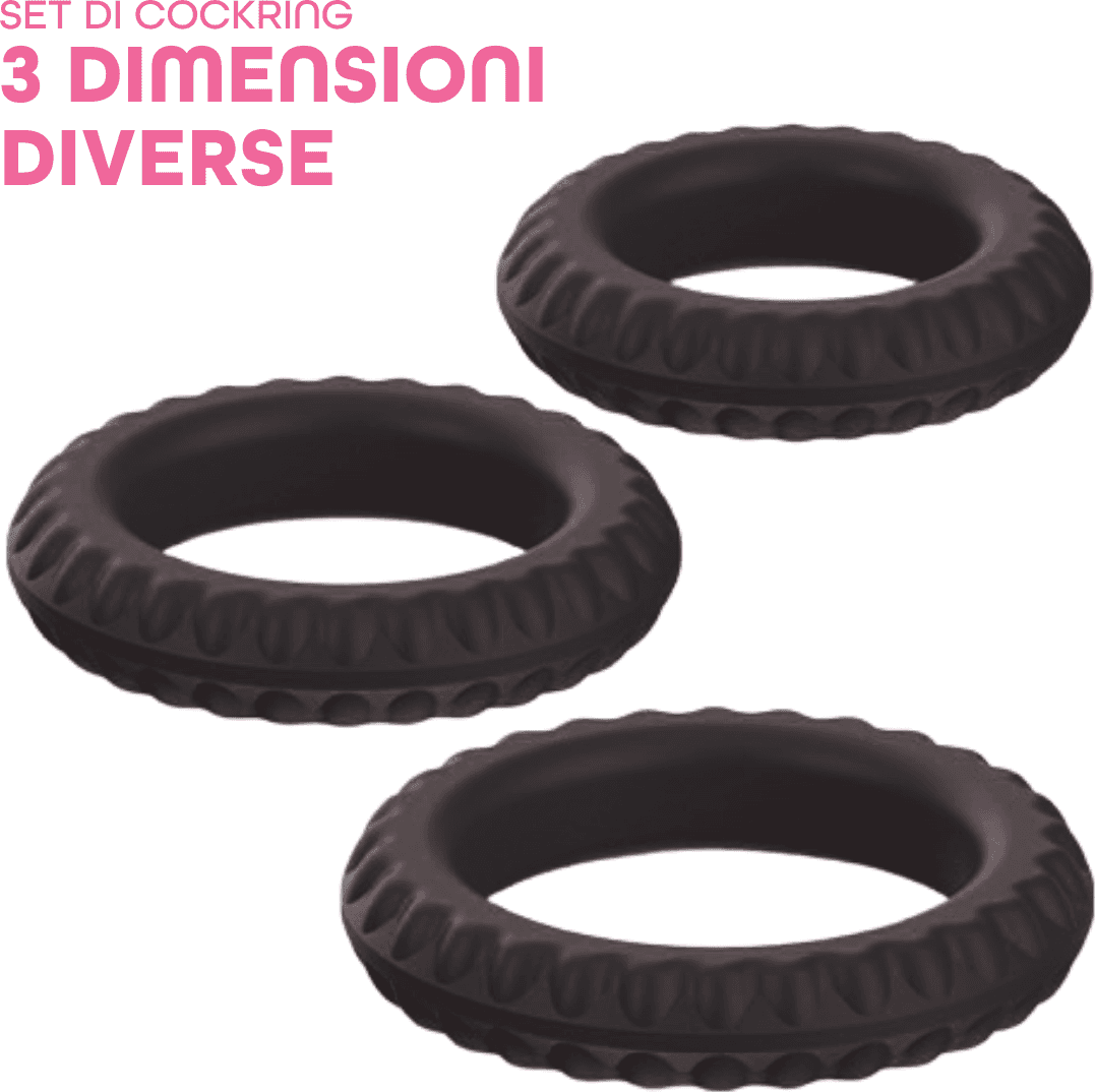 Set 3 Anelli Fallici Cockring in Silicone Effetto Ritardante Elastici per Pene in Anelli fallici e vibranti Do You Erotic - Napoli, commercioVirtuoso.it