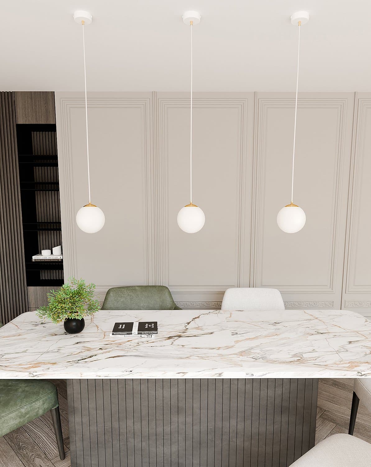 Sospensione Contemporanea Royal 1 Luce In Acciaio Bianco Sfera Vetro Bianco in Lampade a sospensione LuceArt - Montecorvino Pugliano, commercioVirtuoso.it