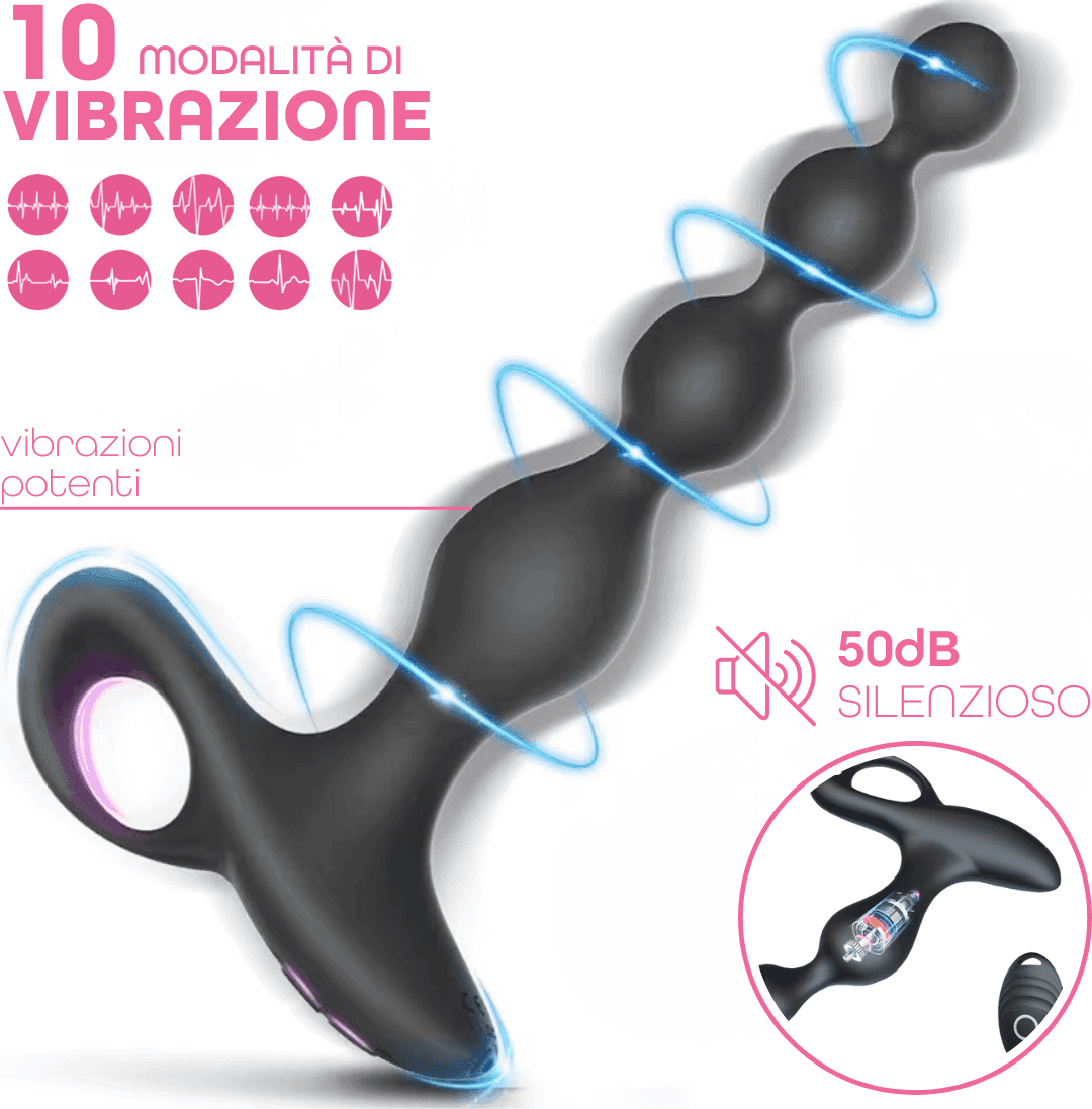 Palline Anali Vibranti Progressive Plug Anale Vibratore con Telecomando Sex Toy in Palline anali Do You Erotic - Napoli, commercioVirtuoso.it