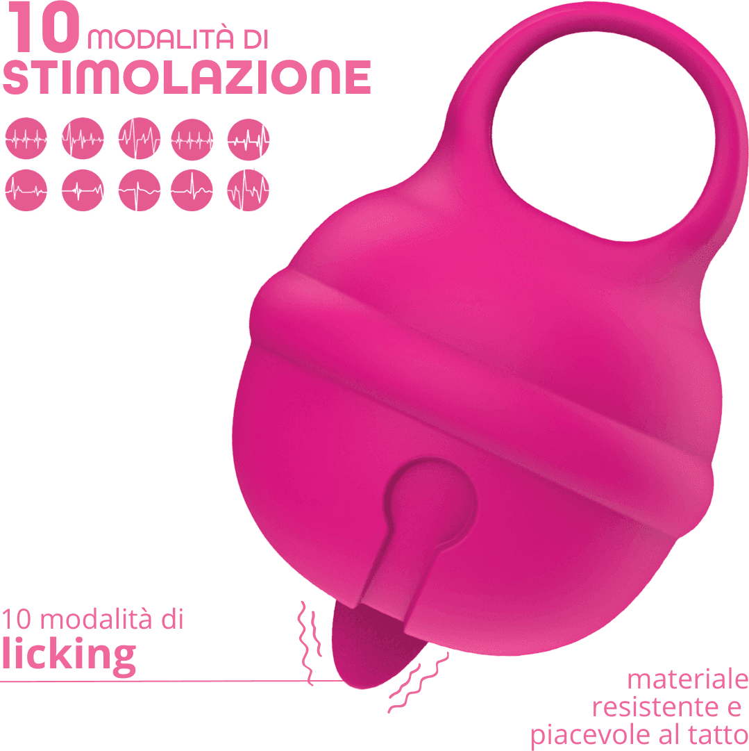 Lecca Clitoride Anello Vibratore con Lingua Stimolatore in Silicone Licking USB in prodotto Do You Erotic - Napoli, commercioVirtuoso.it