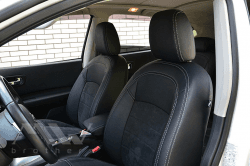 Coprisedili su misura per Nissan Qashqai I (2007-2013), Leather style in Set per interni Autooggetti.it - Roma, commercioVirtuoso.it