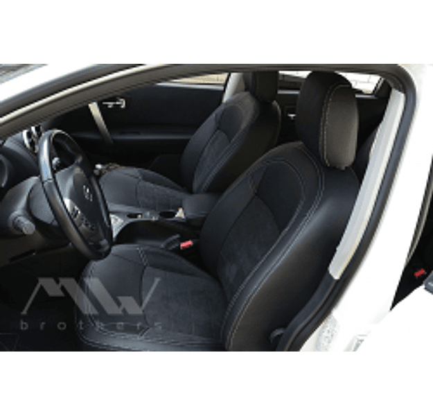 Coprisedili su misura per Nissan Qashqai I (2007-2013), Leather style in Set per interni Autooggetti.it - Roma, commercioVirtuoso.it