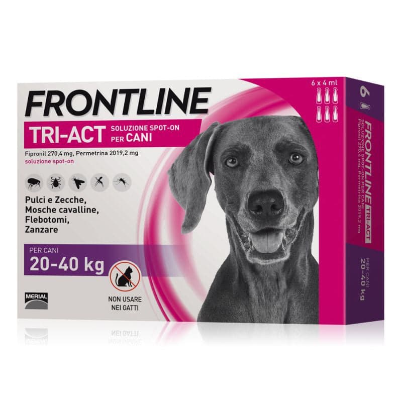 Frontline Tri-Act per cani da 20 a 40 kg di peso in Pipette antiparassitarie 101 Market - Poggibonsi, commercioVirtuoso.it