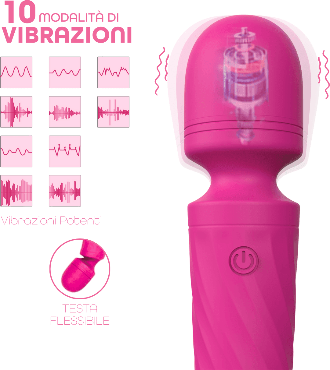 Wand Massager Vibratore in Silicone Stimolatore Clitorideo Massaggiatore Mini in Vibratori classici Do You Erotic - Napoli, commercioVirtuoso.it