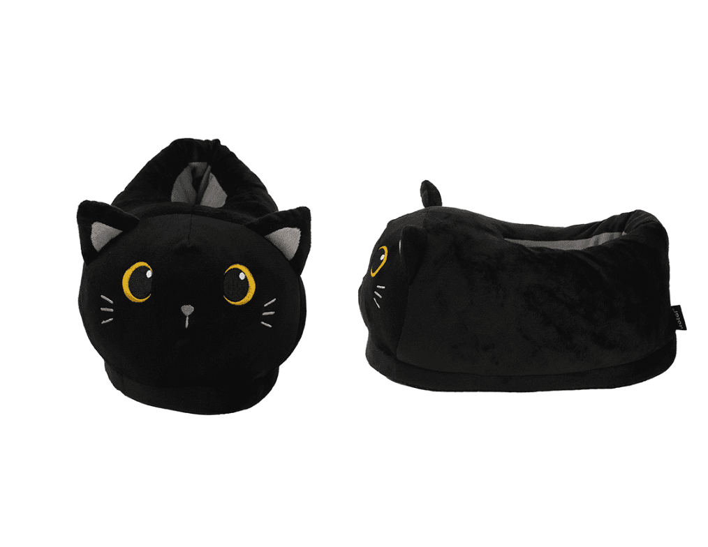 i-Total - Pantofole plush Black cat taglia Unica (XL28439)