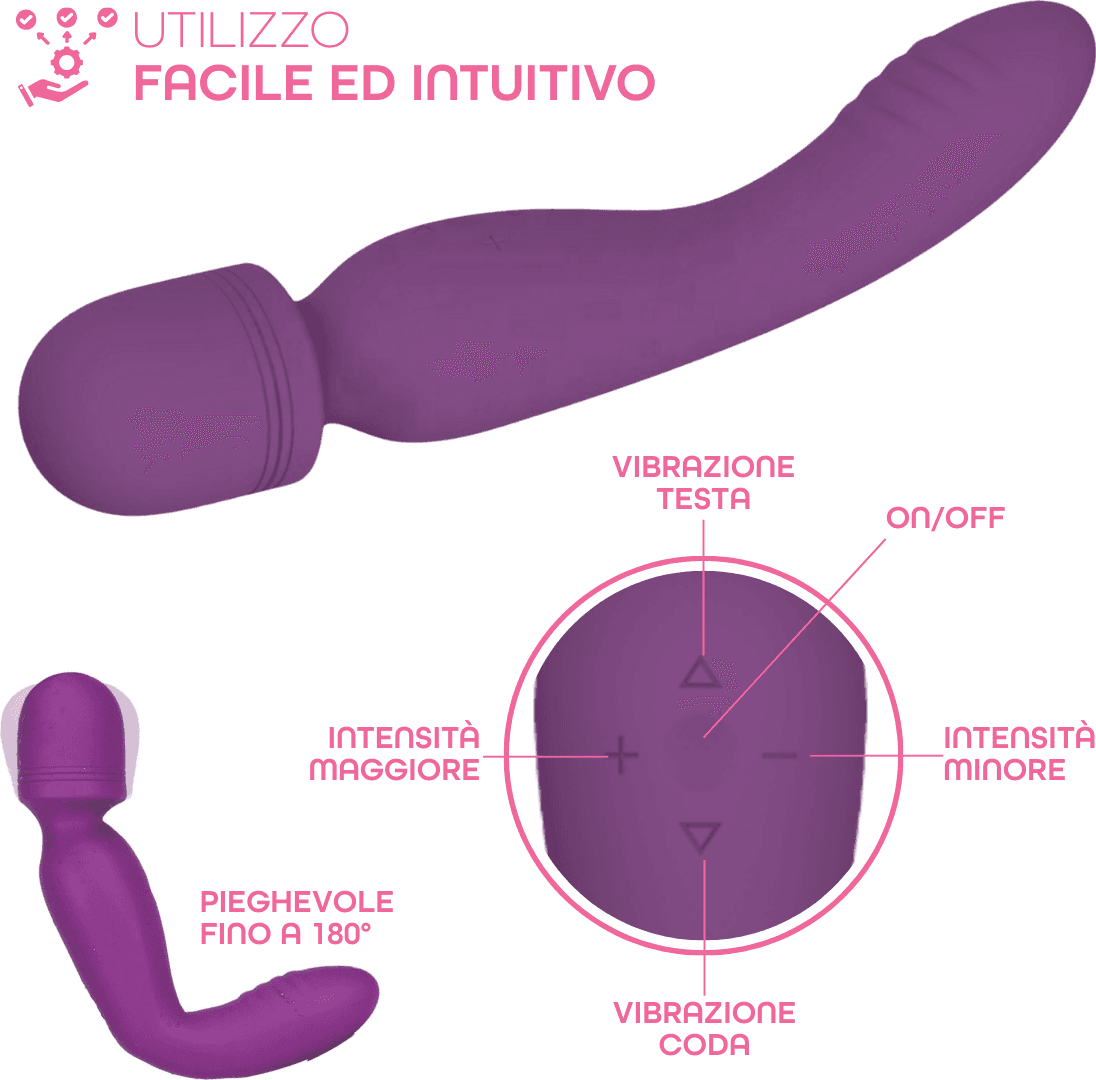 Wand Massager Vibratore Potente Dildo Massaggiatore in Silicone doppia Vibrazione in Vibratori classici Do You Erotic - Napoli, commercioVirtuoso.it