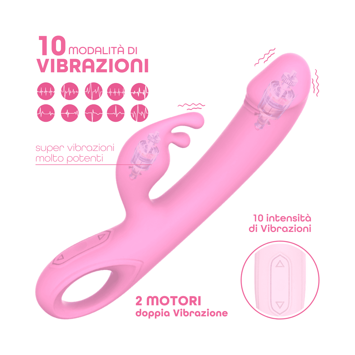 Vibratore Rabbit Doppia Stimolazione Clitoride Punto G Dildo in Silicone Medico in Vibratori Rabbit Do You Erotic - Napoli, commercioVirtuoso.it