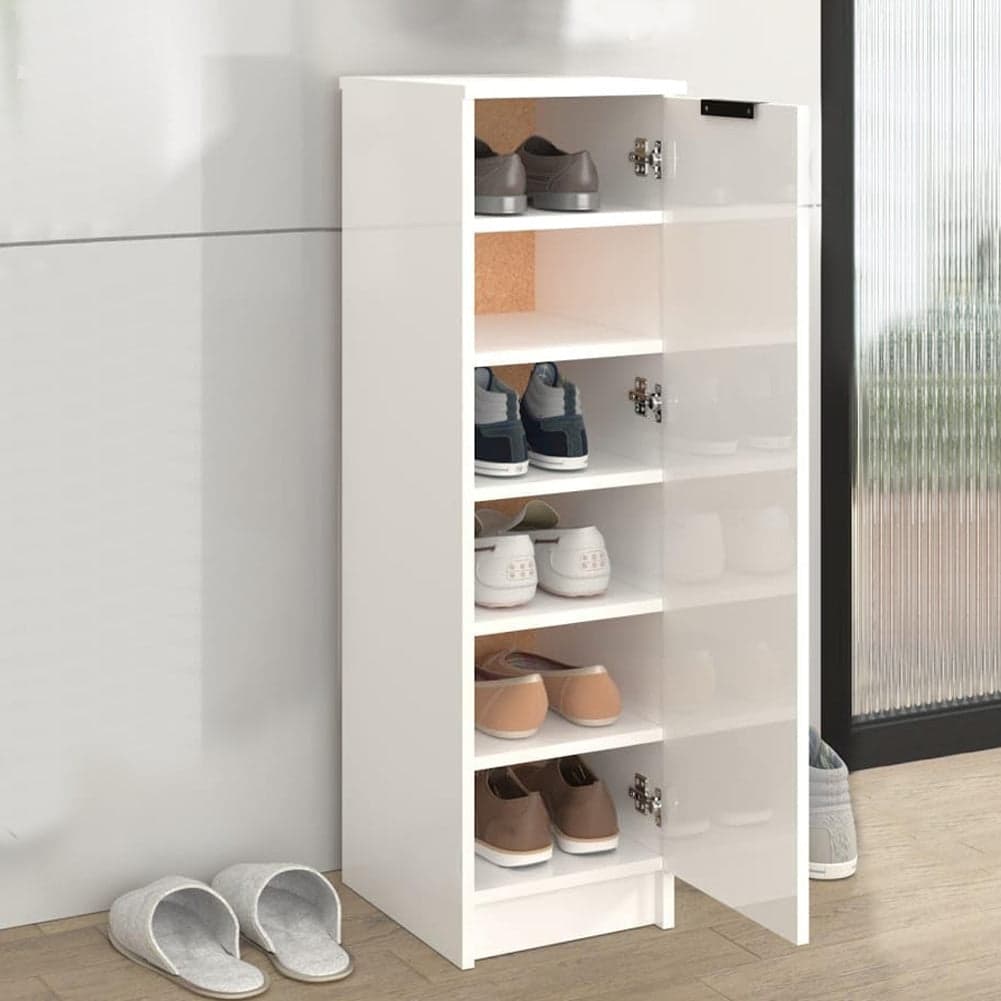 Mobile Scarpiera 6 Ripiani in Legno MDF 30x35 H 100 cm Multiuso Bianco Moderno in Scaffali portascarpe Danyx - Casoria, commercioVirtuoso.it