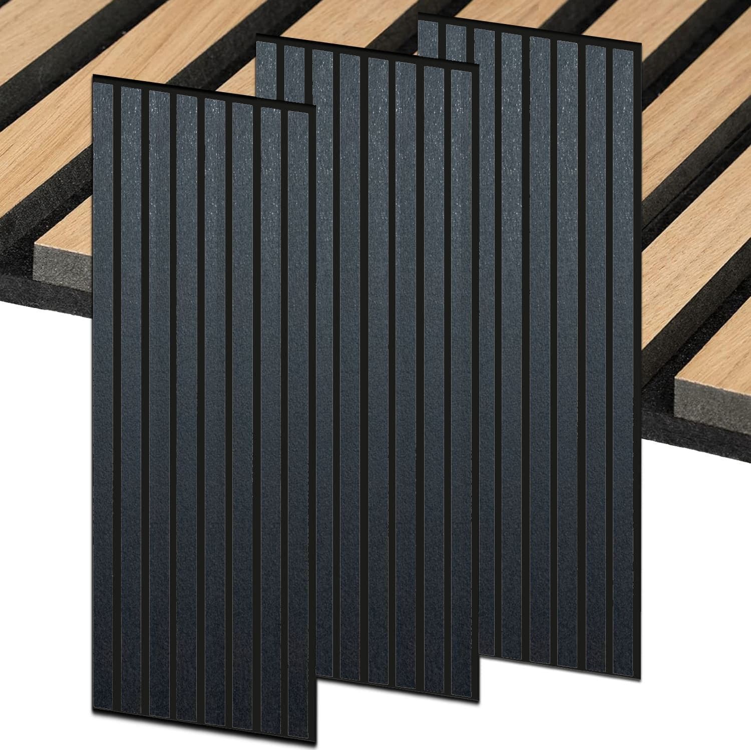 Pannelli Fonoassorbenti Acustici Decorativi effetto Legno per Pareti cm275x60 1,65mq/pacco in Pannelli a muro 3D Masterbrico - Longobardi, commercioVirtuoso.it