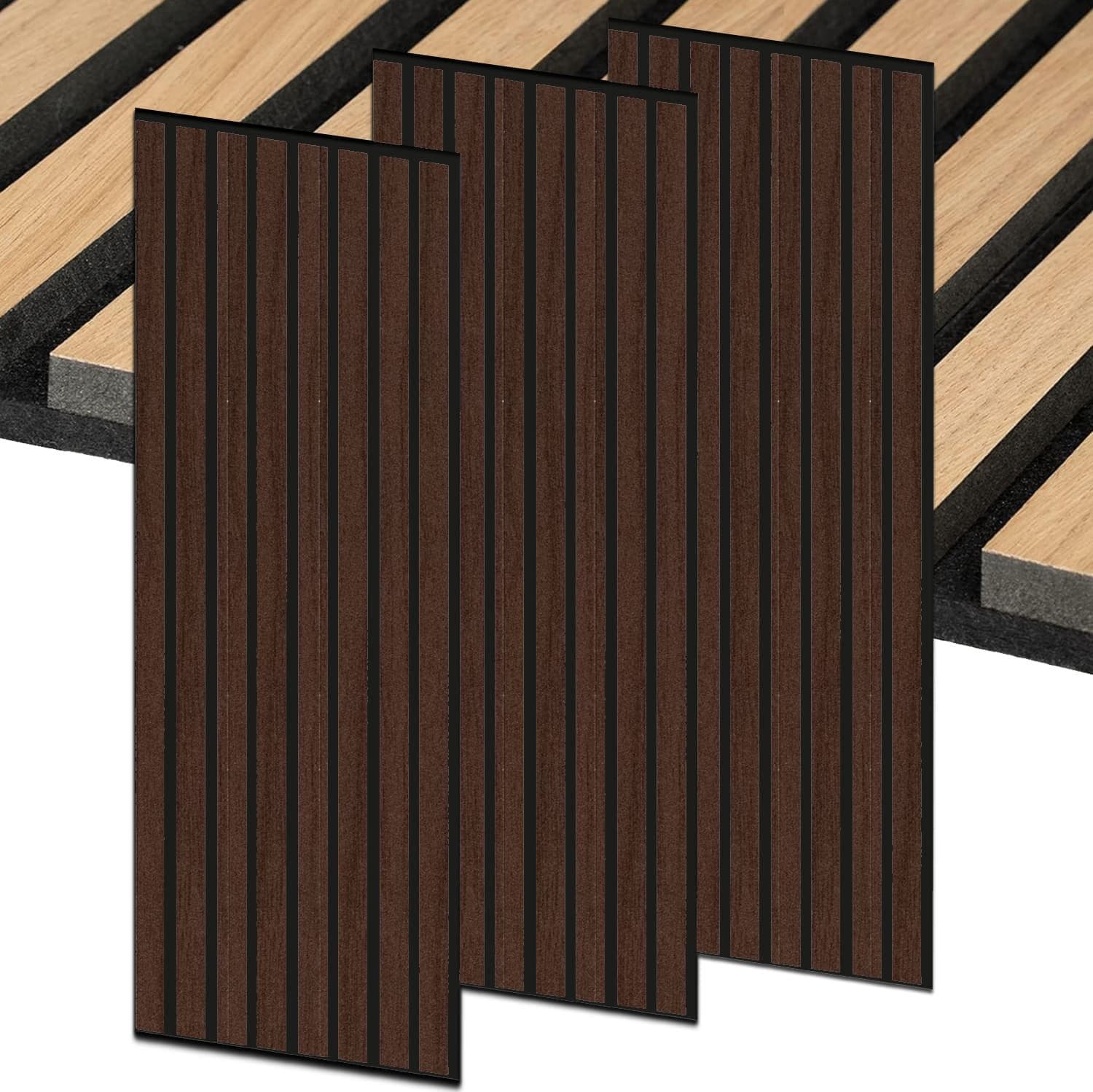 Pannelli Fonoassorbenti Acustici Decorativi effetto Legno per Pareti cm275x60 1,65mq/pacco in Pannelli a muro 3D Masterbrico - Longobardi, commercioVirtuoso.it