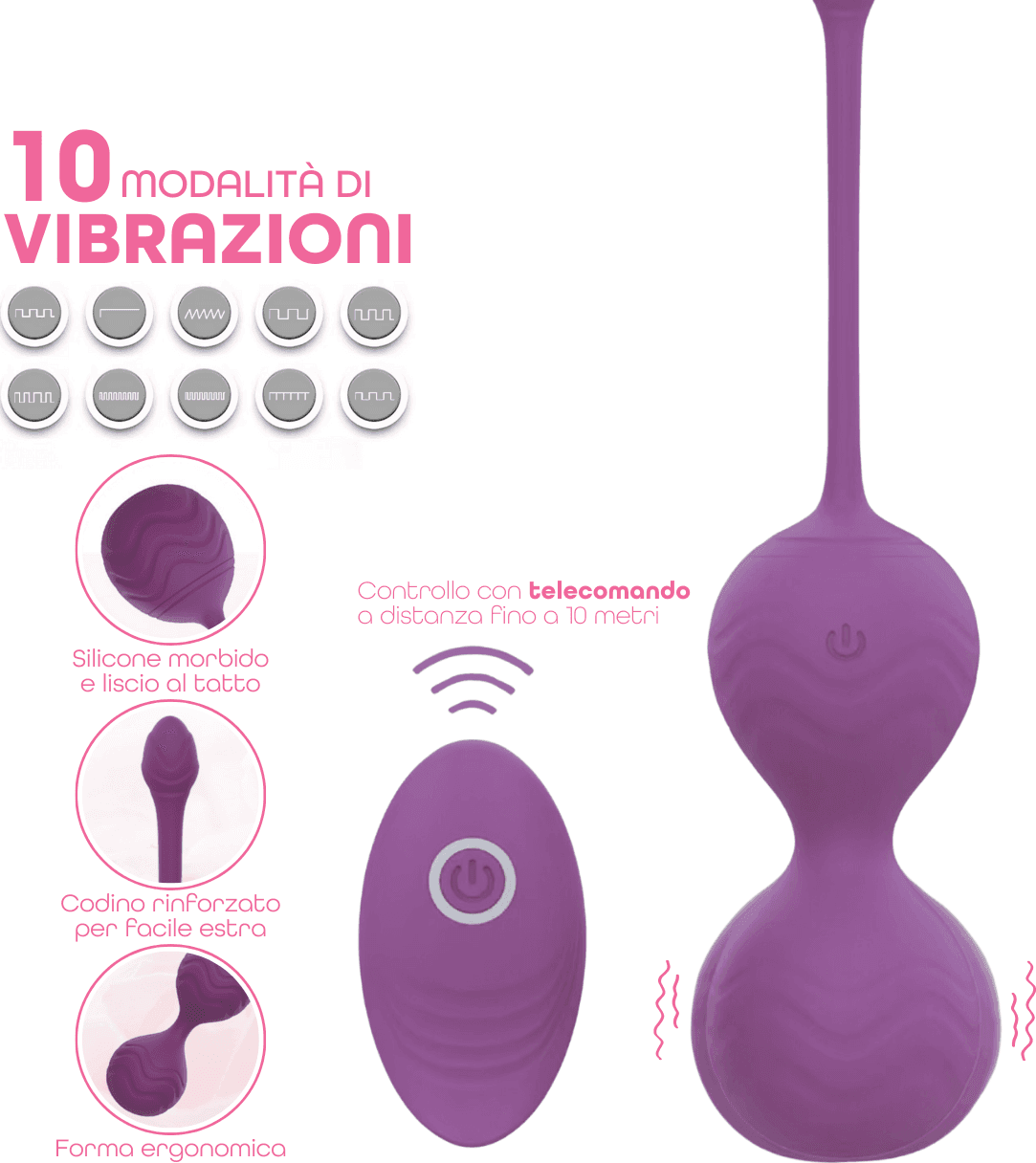 Palline Vaginali Vibranti Set in Silicone Medicale con Telecomando Kegel Pelvico in Palline vaginali Do You Erotic - Napoli, commercioVirtuoso.it