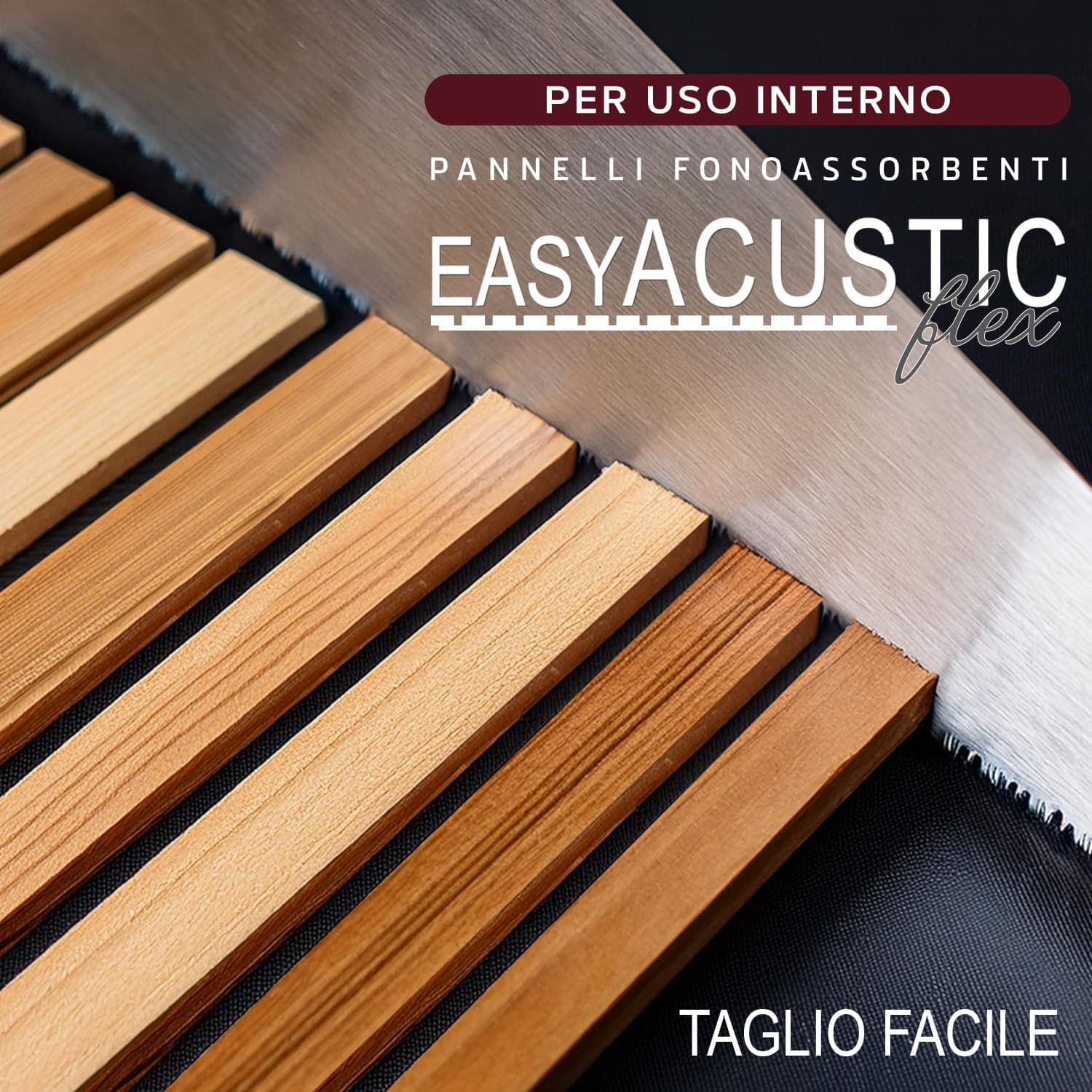 Pannelli Fonoassorbenti Acustici Decorativi effetto Legno per Pareti cm275x60 1,65mq/pacco in Pannelli a muro 3D Masterbrico - Longobardi, commercioVirtuoso.it