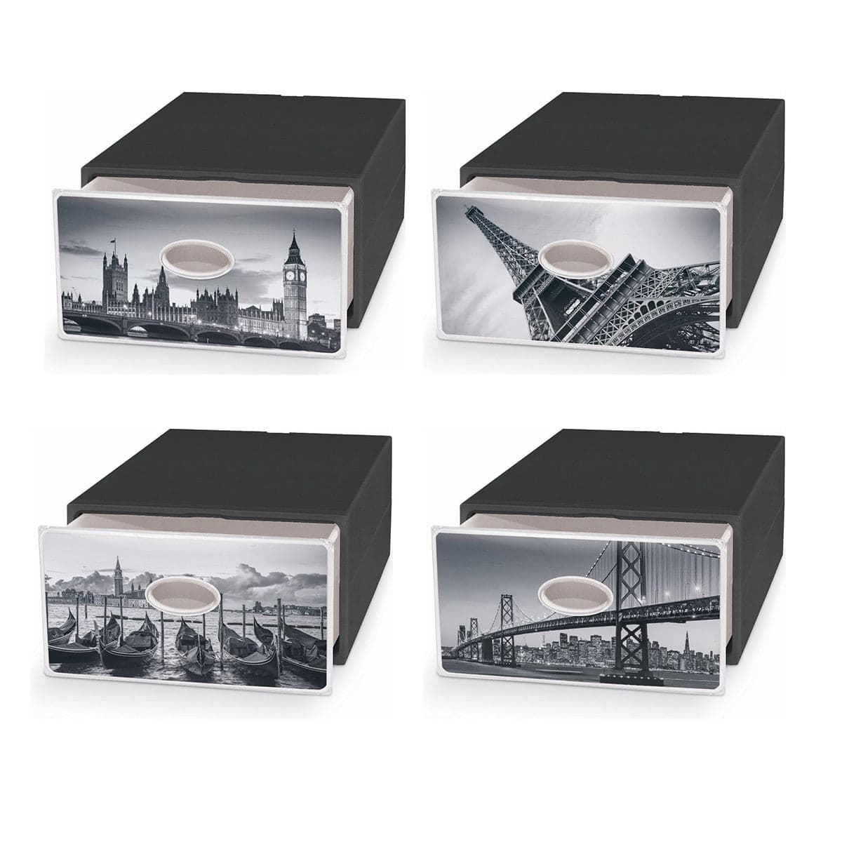 Cassetto ordinatore Domoliving QBL010 QBOX DECO LARGE City Assortito in Organizer per cassetti Scontolo.net - Potenza, commercioVirtuoso.it