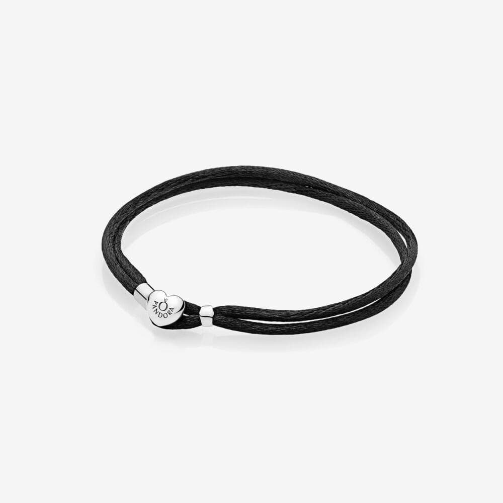 Pandora Bracciale in Tessuto Nero