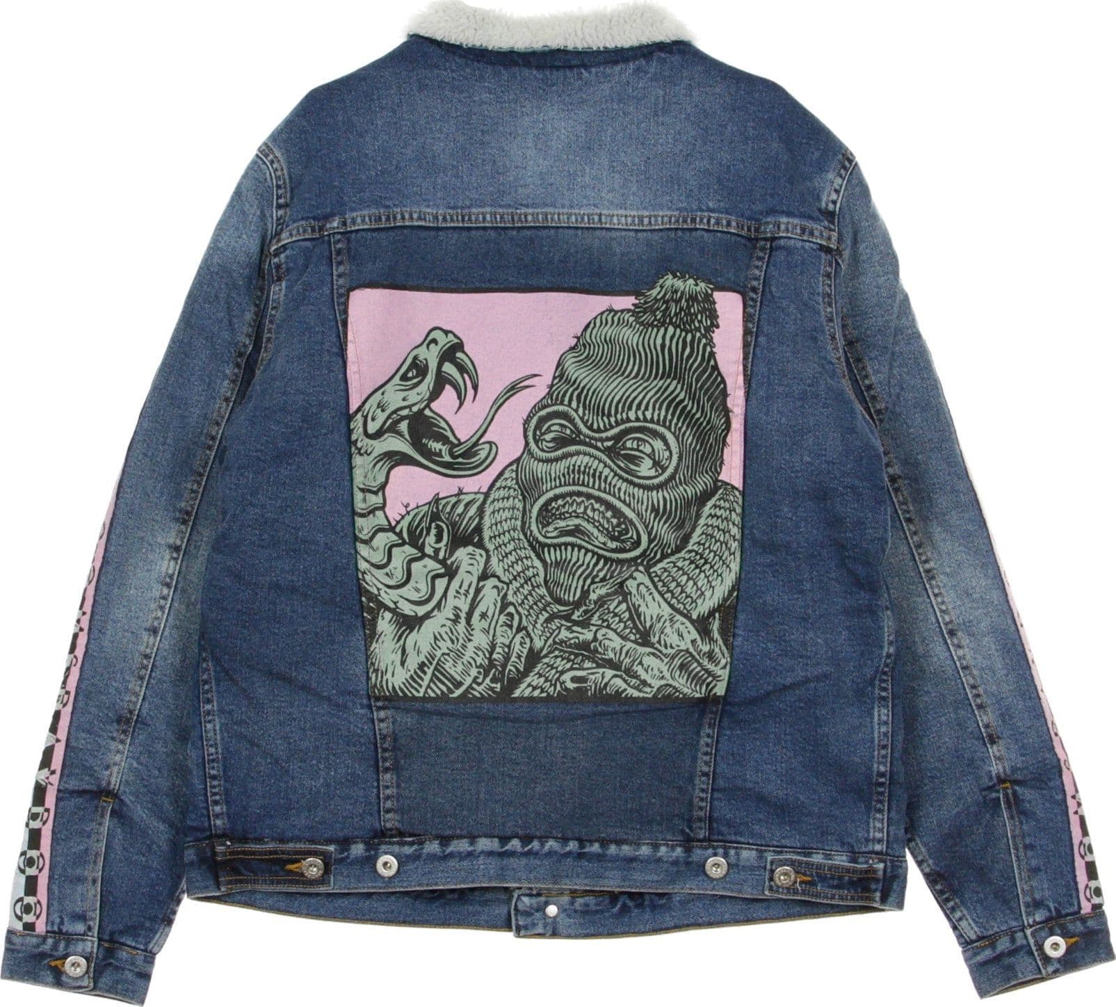 DOOMSDAY Giubbotto Jeans Uomo Necklace Denim Jacket Stone Wash da uomo in Giacche Drestige - Casamassima, commercioVirtuoso.it