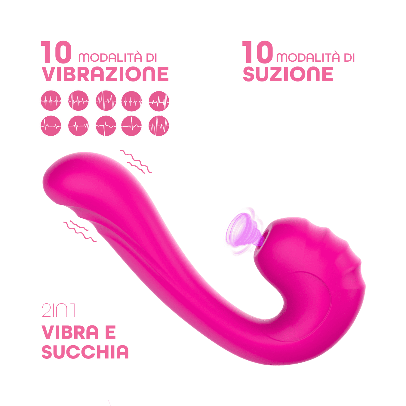 Vibratore Multifunzione Vibra e Succhia Doppia Stimolazione Punto G e Clitoride in Vibratori Lay-on Do You Erotic - Napoli, commercioVirtuoso.it