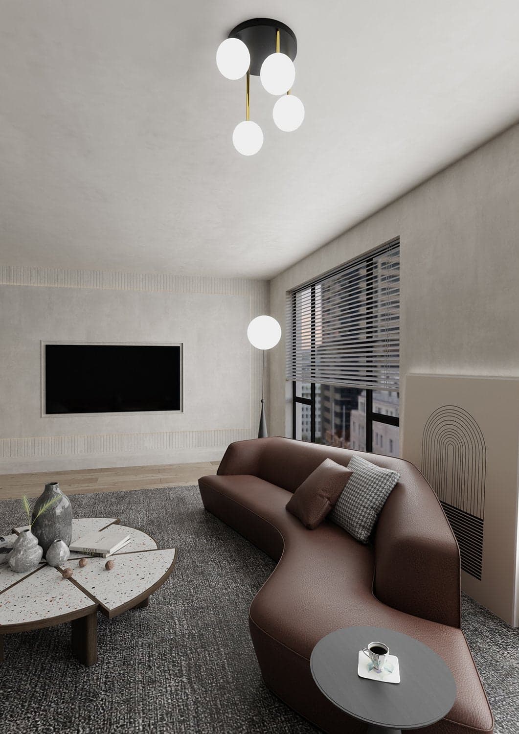 Plafoniera Contemporanea 4 Luci Dolce In Acciaio Nero Oro E Sfere Vetro Bianco in Lampadari LuceArt - Montecorvino Pugliano, commercioVirtuoso.it