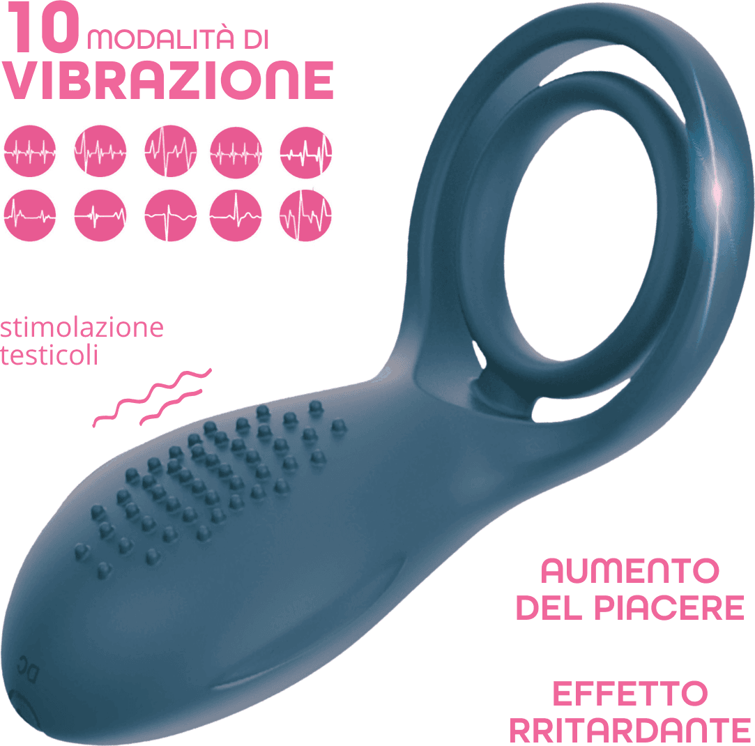 Anello Vibrante per Pene in Silicone con 10 Modalità Ricaricabile Silenzioso in Anelli fallici e vibranti Do You Erotic - Napoli, commercioVirtuoso.it