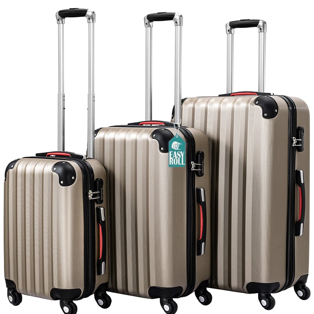 Set 3 Valigie Rigide Ruote Easy roll, Bagaglio mano e viaggio, Trolley Resistente in Set di valigie Danyx - Casoria, commercioVirtuoso.it
