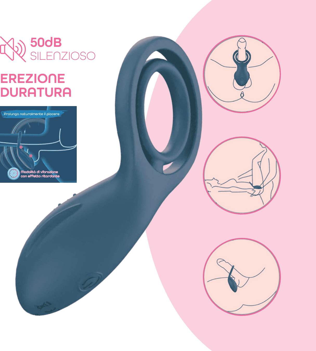 Anello Vibrante per Pene in Silicone con 10 Modalità Ricaricabile Silenzioso in Anelli fallici e vibranti Do You Erotic - Napoli, commercioVirtuoso.it