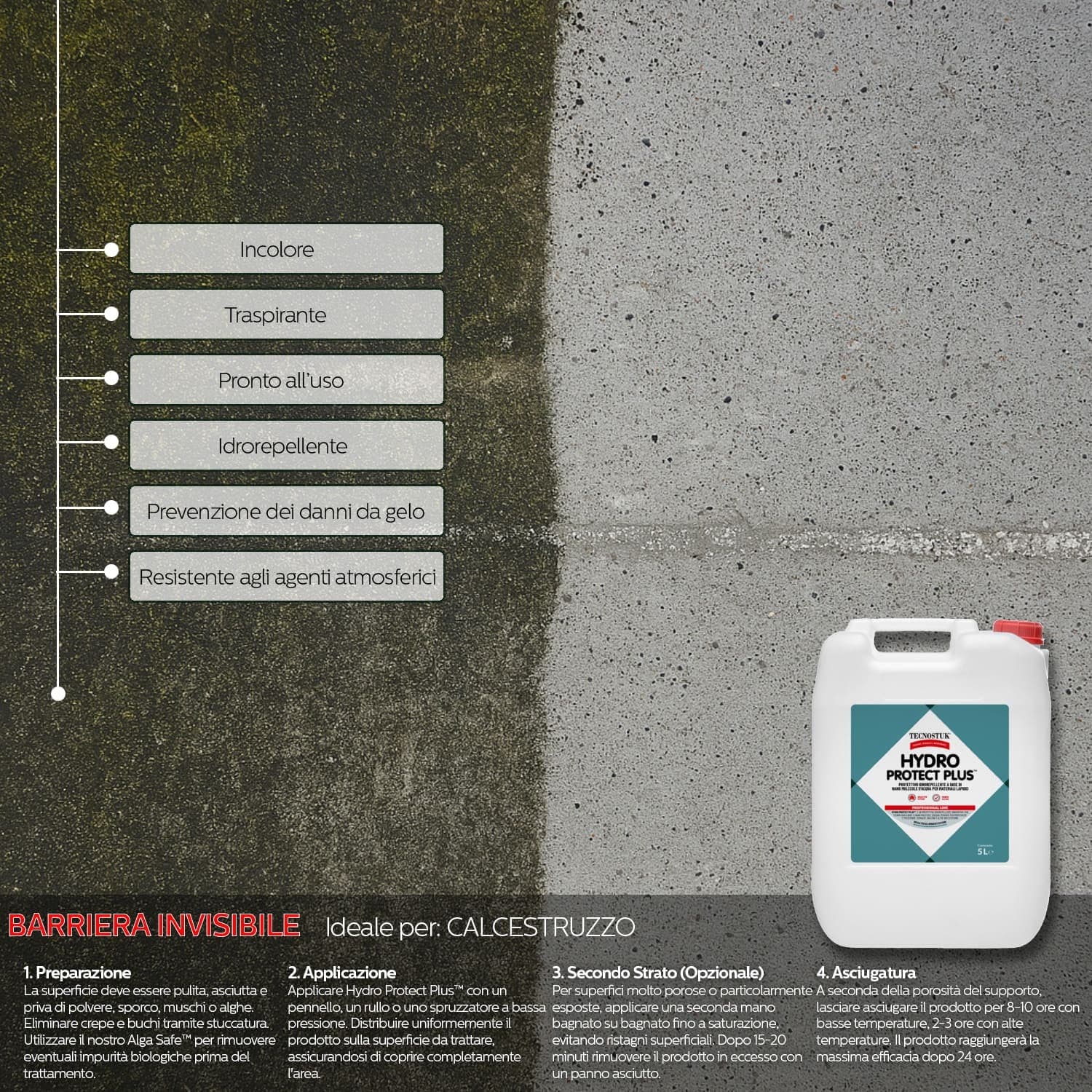 Tecnostuk Hydro Protect Plus – Protettivo idrorepellente in Impermeabili Masterbrico - Longobardi, commercioVirtuoso.it