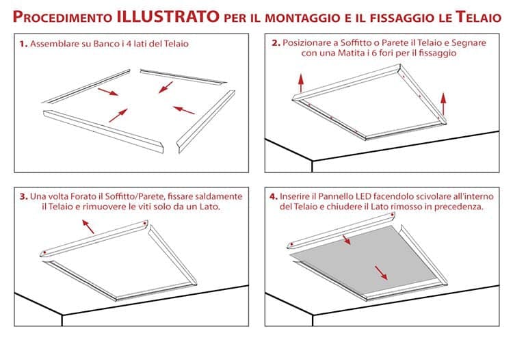 Struttura Telaio Supporto Montaggio Pannello Led 120X30cm in Plafoniere Scontolo.net - Potenza, commercioVirtuoso.it