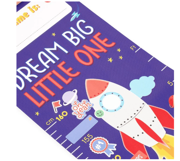 Metro da Parete - Dream Big Little One, tema space in Sticker da muro e lettere in legno Cartospedia - Napoli, commercioVirtuoso.it