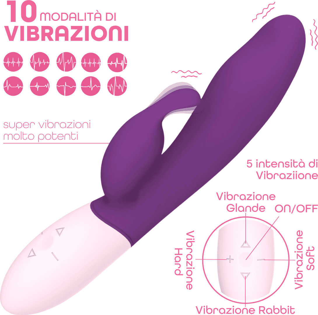 Vibratore Rabbit Doppia Stimolazione Punto G e Clitoride 10 Modalità Vibrazione in Attrezzi per rinforzare cosce e fianchi Do You Erotic - Napoli, commercioVirtuoso.it