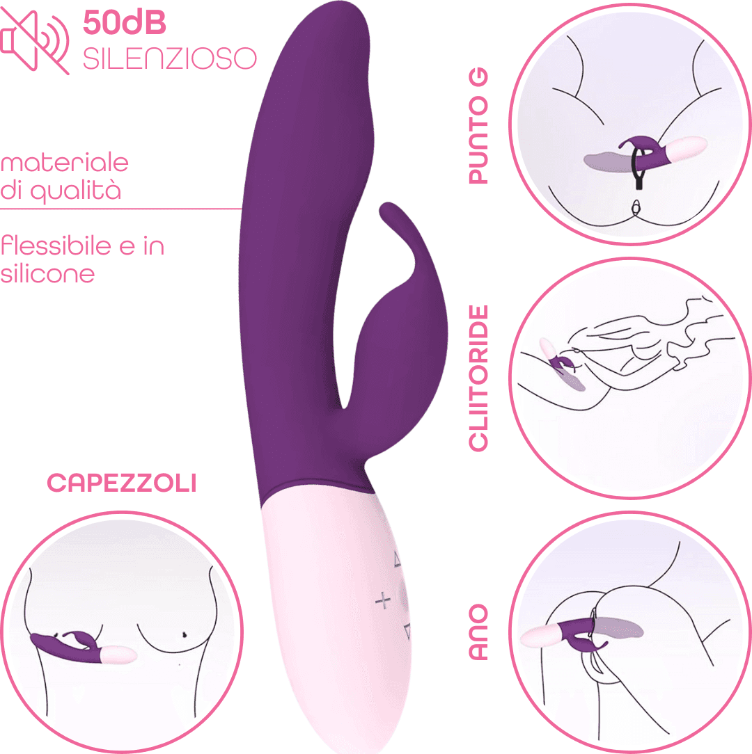 Vibratore Rabbit Doppia Stimolazione Punto G e Clitoride 10 Modalità Vibrazione in Attrezzi per rinforzare cosce e fianchi Do You Erotic - Napoli, commercioVirtuoso.it