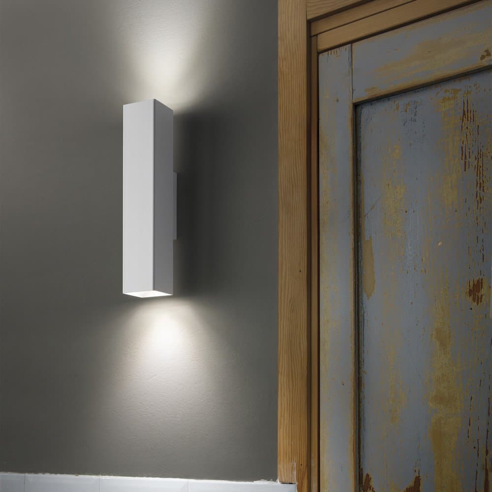 Applique Moderna Sky Metallo Bianco 2 Luci Led 7W 3000K Luce Calda in Applique LuceArt - Montecorvino Pugliano, commercioVirtuoso.it