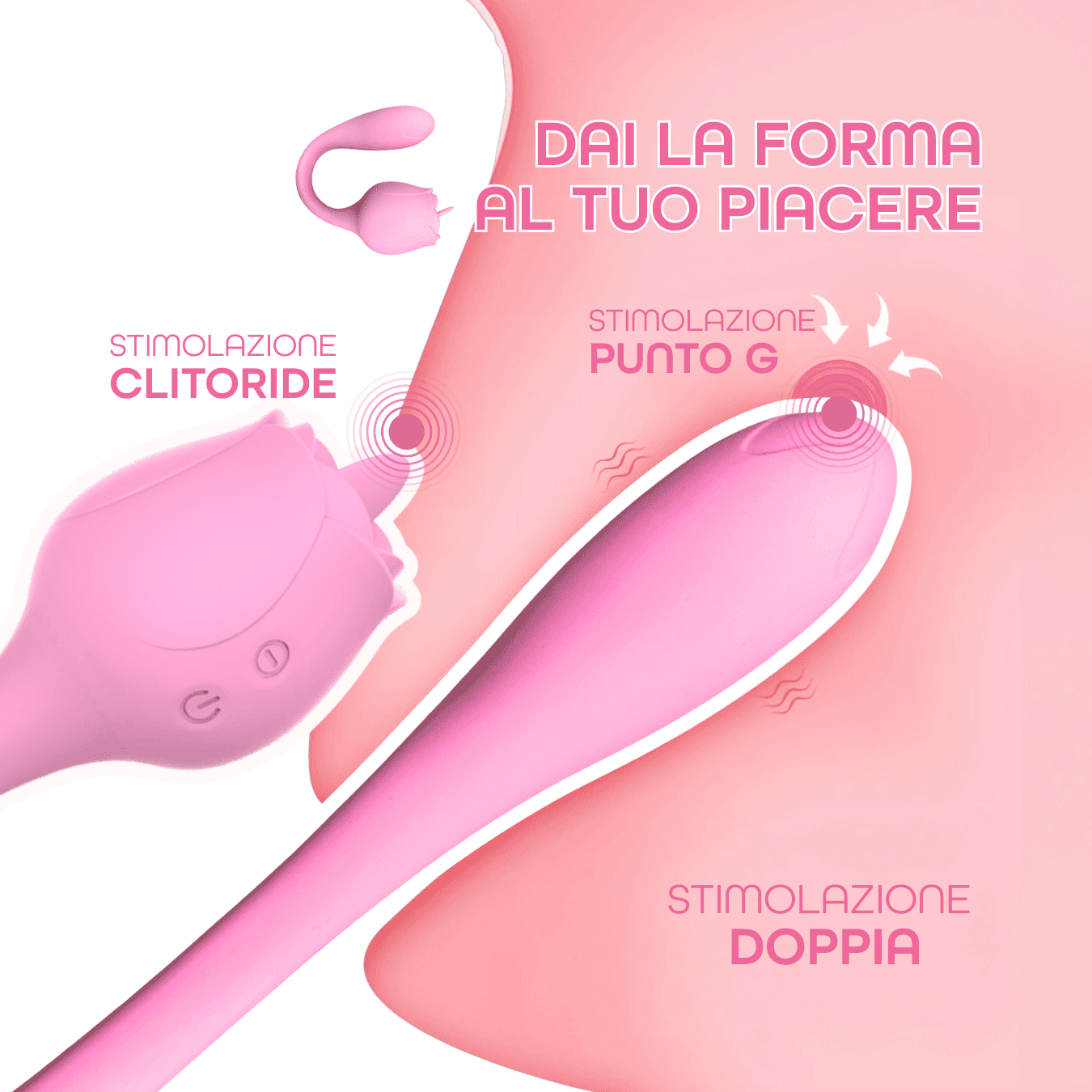 Stimolatore Clitorideo Licking Vibratore Punto G a forma di Rosa Lecca e Vibra in Succhia clitoride Do You Erotic - Napoli, commercioVirtuoso.it