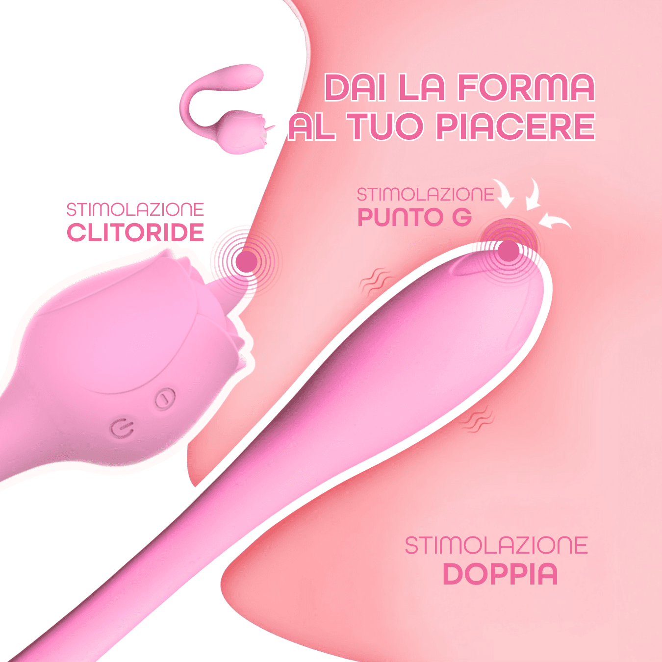 Stimolatore Clitorideo Licking Vibratore Punto G a forma di Rosa Lecca e Vibra in Succhia clitoride Do You Erotic - Napoli, commercioVirtuoso.it